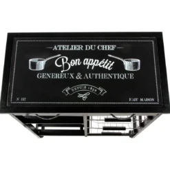 DESSERTE VERRE GUSTAF NOIR