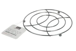 DESSOUS DE PLAT ROND METAL CHROME