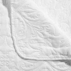 DESSUS DE LIT ARABESQUE AVEC 2 TAIES IVOIRE 240X260CM