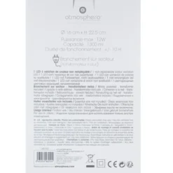 DIFFUSEUR HUILES ESSENTIELLES H22.5CM