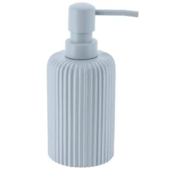 DISTRIBUTEUR A SAVON ARRONDI STRIE 230ML BLEU CLAIR