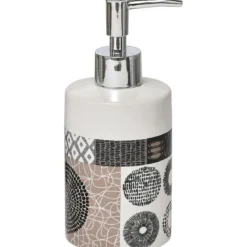 DISTRIBUTEUR A SAVON DOLOMITE ROND IMPRIME MASAI