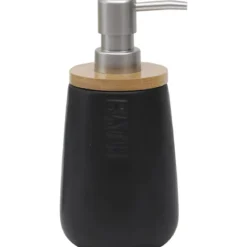 DISTRIBUTEUR A SAVON DOLOMITE ROND BATH 410ML NOIR BAMBOU