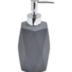 DISTRIBUTEUR A SAVON GRES FORME LOSANGE GRIS FONCE