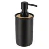DISTRIBUTEUR A SAVON POLYRESINE BAMBOU 260ML NOIR