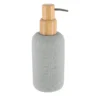 DISTRIBUTEUR ROND EFFET MAILLE ET POMPE BAMBOU 340ML GRIS