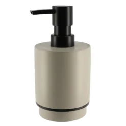 DISTRIBUTEUR SAVON POLYRESINE ROND 290ML FICELLE NOIR