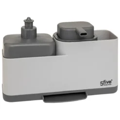 DISTRIBUTEUR A SAVON AVEC ORGANISEUR EVIER NEO GRIS