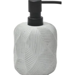 DISTRIBUTEUR A SAVON CIMENT AVEC RAINURES GRIS