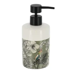 DISTRIBUTEUR A SAVON DOLOMITE ROND 320ML JUNGLE FEVER KAKI
