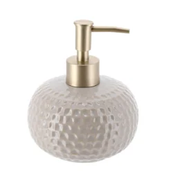 DISTRIBUTEUR A SAVON GRES LAQUE FACON ECAILLE 440ML BEIGE