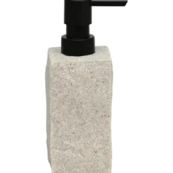 DISTRIBUTEUR A SAVON POLYRESINE CARRE EFFET PIERRE NATUREL