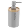 DISTRIBUTEUR A SAVON POLYRESINE 280ML GRIS CLAIR BAMBOU