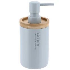DISTRIBUTEUR A SAVON POLYRESINE 280ML BLEU CLAIR BAMBOU