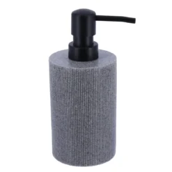 DISTRIBUTEUR A SAVON STRIE POLYRESINE 310ML GRIS