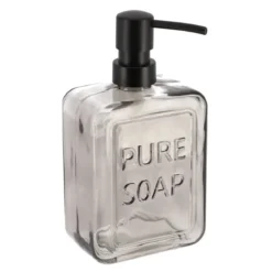 DISTRIBUTEUR A SAVON VERRE PURE SOAP 550ML NOIR
