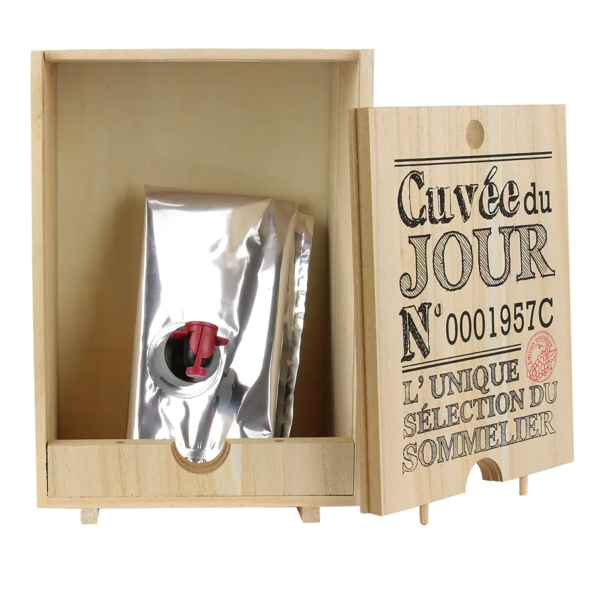 DISTRIBUTEUR DE VIN BOIS 5L