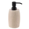 DISTRIBUTEUR SAVON POLYRESINE EFFET FEUILLE 330ML NATUREL