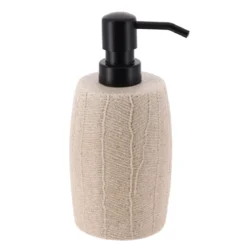 DISTRIBUTEUR SAVON POLYRESINE EFFET FEUILLE 330ML NATUREL