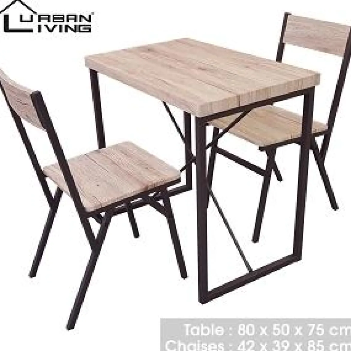 DOCK TABLE 80X50X75CM AVEC 2 CHAISES