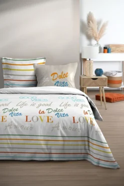 DOLCEVITA HOUSSE COUETTE 240X220CM ET 2 TAIES 63X63CM