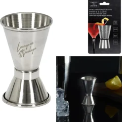 DOSEUR ALCOOL DOUBLE MESURE INOX 8CM M18