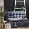 DOSSIER PALETTE 120X40X22CM COTON BOTANIK DENIM