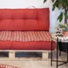 DOSSIER PALETTE 120X40X15CM COTON TERRACOTTA