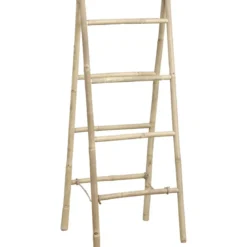 DOUBLE ECHELLE PORTE SERVIETTES PLIABLE CANNE DE BAMBOU