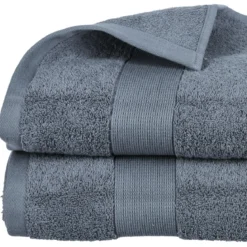 DRAP BAIN 450GR GRIS FONCE 100X150CM