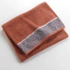 DRAP BAIN 90X150CM EPONGE JACQUARD ESTEBAN TERRACOTTA