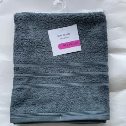 DRAP BAIN 90X150CM GRIS VERT