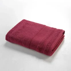 DRAP DE DOUCHE 70X130CM EPONGE UNIE TENDRESSE RUBIS