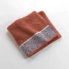 DRAP DOUCHE 70X30CM EPONGE JACQUARD ESTEBAN TERRACOTTA