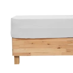 DRAP HOUSSE GAZE DE COTON BLANC 160X200CM
