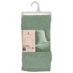 DRAP HOUSSE GAZE DE COTON CELADON 140X190CM