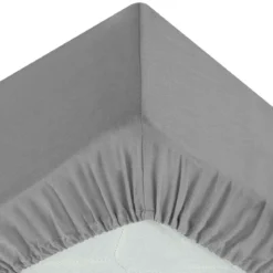 DRAP HOUSSE GRIS 160X200CM