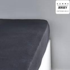 DRAP HOUSSE JERSEY 160X200CM FUSAIN