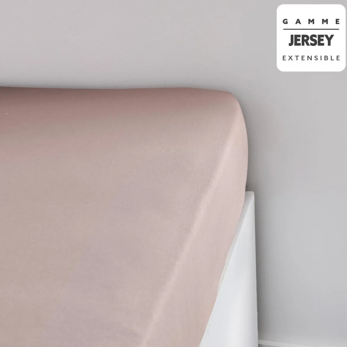 DRAP HOUSSE JERSEY 160X200CM ROSE