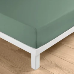 DRAP HOUSSE 160X200CM COTON POLYESTER LAVE LINELLA SAUGE
