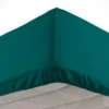 DRAP HOUSSE 140X190CM MICROFIBRE UNIE OSCAR EMERAUDE