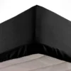 DRAP HOUSSE 90X190CM MICROFIBRE OSCAR NOIR