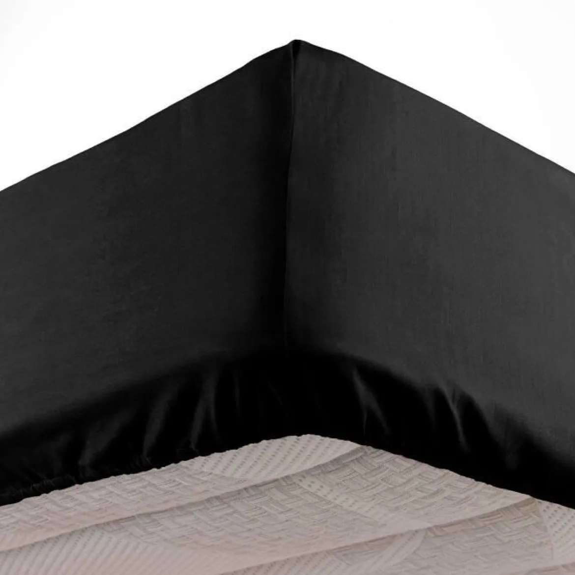 DRAP HOUSSE 90X190CM MICROFIBRE OSCAR NOIR