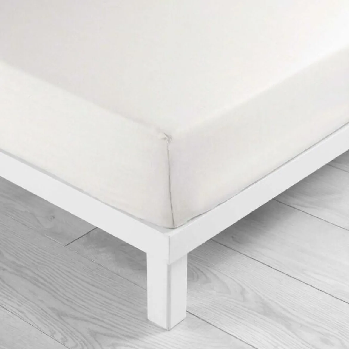 DRAP HOUSSE 140X190CM MICROFIBRE BONNET 25CM BLANC