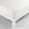 DRAP HOUSSE 140X200CM MICROFIBRE BONNET 25CM BLANC