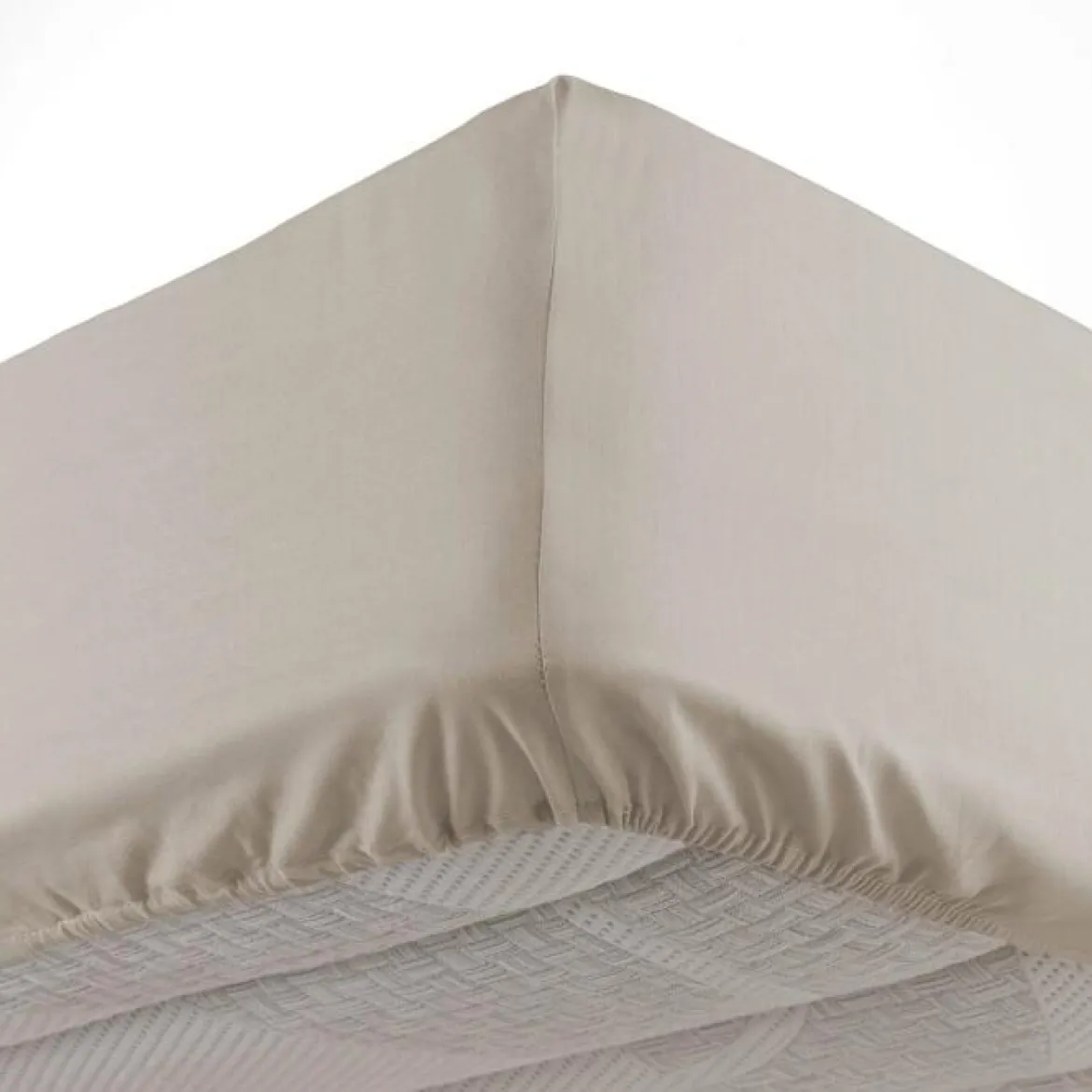 DRAP HOUSSE 90X190CM MICROFIBRE UNIE OSCAR NATUREL