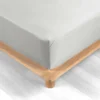 DRAP HOUSSE 180X200CM PERCALE UNI 78 FILS BLANC