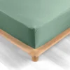 DRAP HOUSSE 140X190CM PERCALE UNI 78 FILS TILLEUL