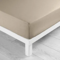DRAP HOUSSE 140X190CM UNI 57 FILS LINA SABLE