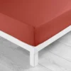 DRAP HOUSSE 90X190CM UNI 57 FILS LINA TERRACOTTA